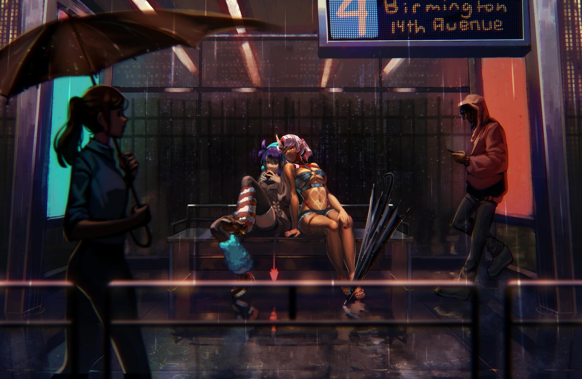"Bus Stop" | Clip Studio Paint | 17 Hours