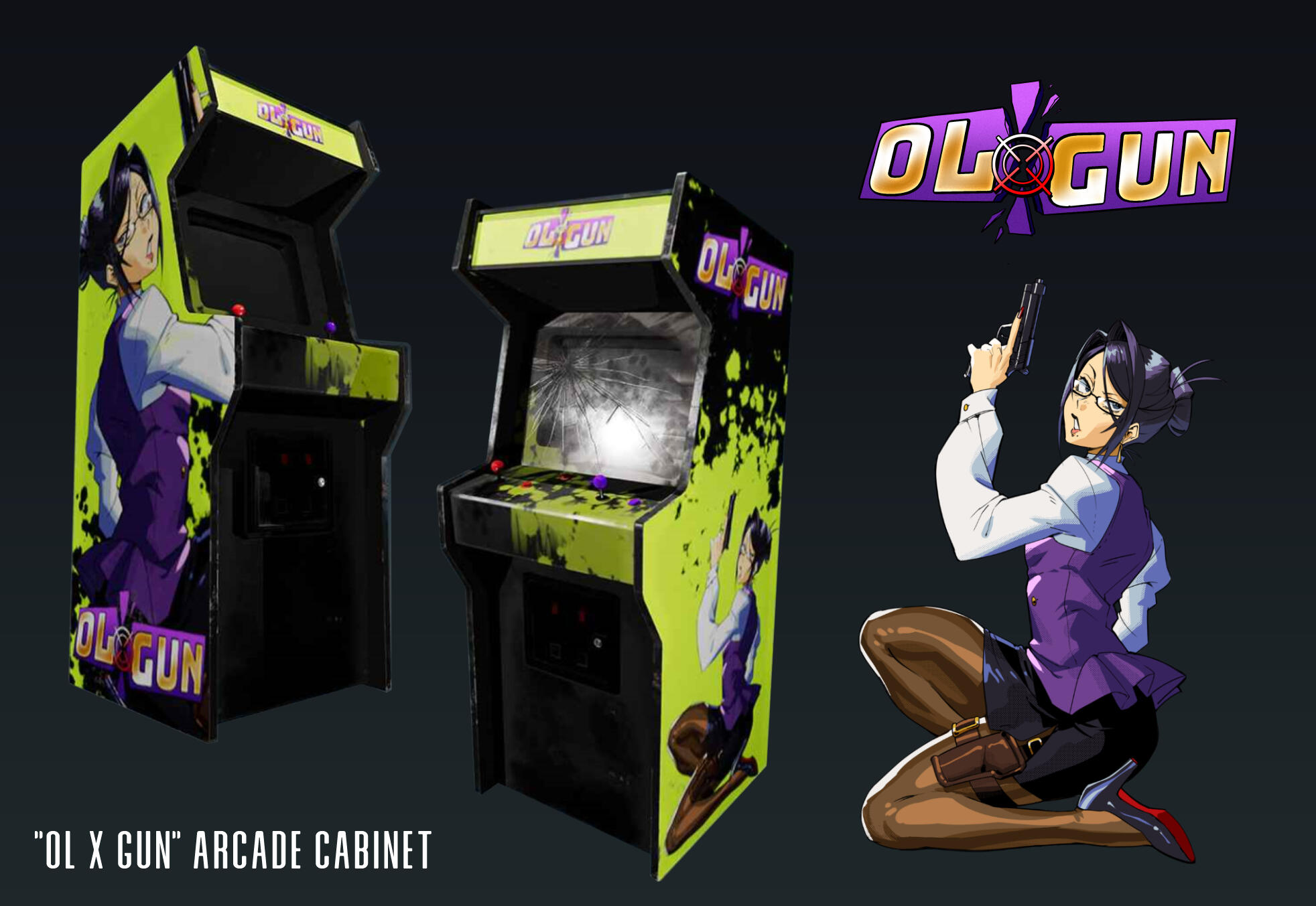 OL x GUN Arcade Cabinet | Autodesk Maya, Arnold, Adobe Substance Painter, Adobe Photoshop | 21 Hours